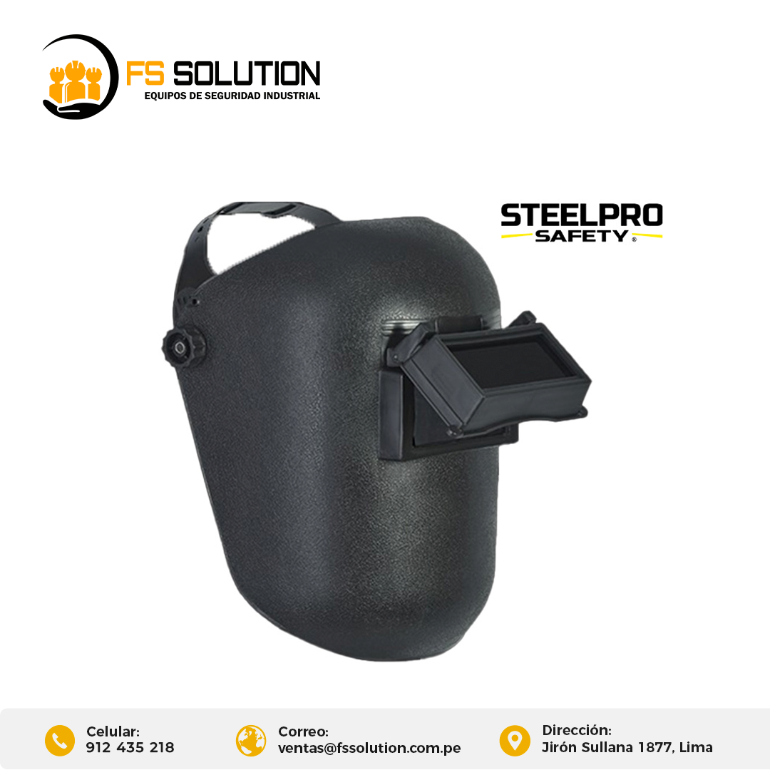 MÁSCARA DE SOLDAR OPTECH CON ARNÉS STEELPRO